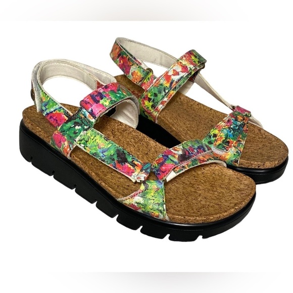Algeria  Platform Henna Sandals - Picture 1 of 7